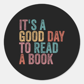 Es ist ein Tag, ein Buch zu lesen Runder Aufkleber