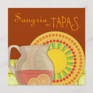 Es ist ein Tapas-Party! Glückliche Einladung