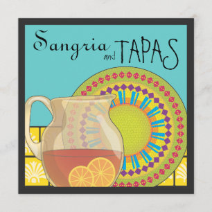 Es ist ein Tapas-Party! Glückliche Einladung