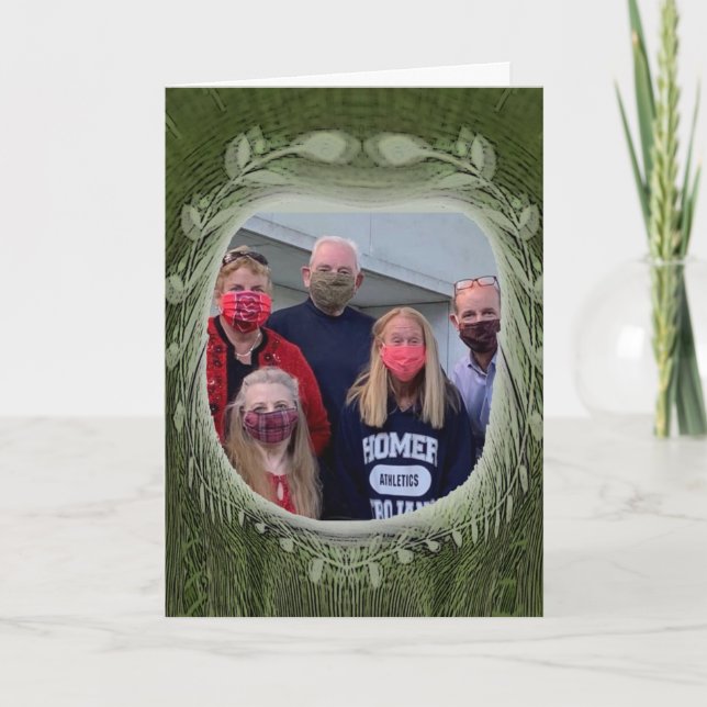 Es ist ein verrücktes Jahr Foto Urlaub grün Karte (Vorderseite)