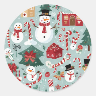 Es ist ein Weihnachtsaufkleber Runder Aufkleber