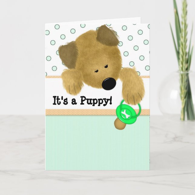 Es ist ein Welpe! Ankündigung (Vorderseite)