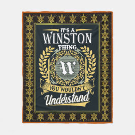 Es ist ein Winston, das man nicht verstehen konnte Fleecedecke