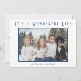 Es ist ein wunderbares Leben Minimalistisches Foto Feiertagskarte