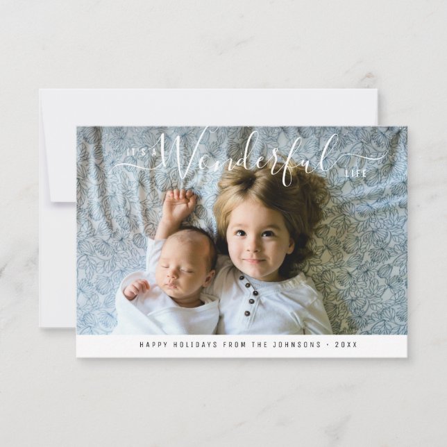 ES IST EIN WUNDERBARES LEBEN | Weihnachten Karte (Vorderseite)