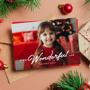 Es ist ein wundervolles Leben einfaches Weihnachts Feiertagskarte