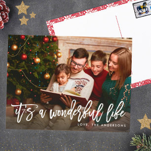 Es ist ein wundervolles Leben Weihnachts-Feiertags Feiertagspostkarte