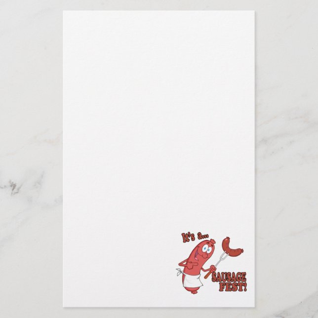 Es ist ein Wurst Fest Funny Swurst Kochen Cartoon Briefpapier (Vorderseite)