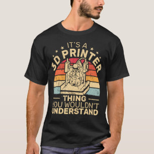 Es Ist Eine 3D-Drucker-Sache Retro-Katze Filamentd T-Shirt
