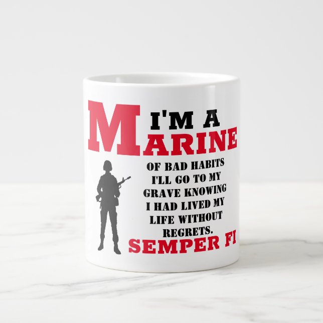 ES IST EINE A-MARINE-THING-GIANTE KAFFEE-TASSE Jumbo-Tasse (Vorderseite)
