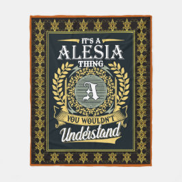 Es ist eine Alesia-Sache, die man nicht verstehen  Fleecedecke