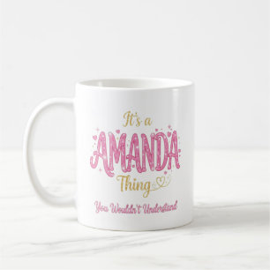 Es ist eine Amanda-Sache Rosa Gold Frauen Geschenk Kaffeetasse