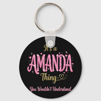 Es ist eine Amanda-Sache Rosa Gold Frauen Geschenk Schlüsselanhänger