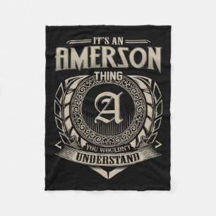 Es ist eine Amerson-Sache, die du nicht verstehen Fleecedecke