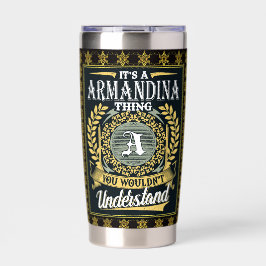 Es ist eine Armandina Sache, die man nicht versteh Thermobecher