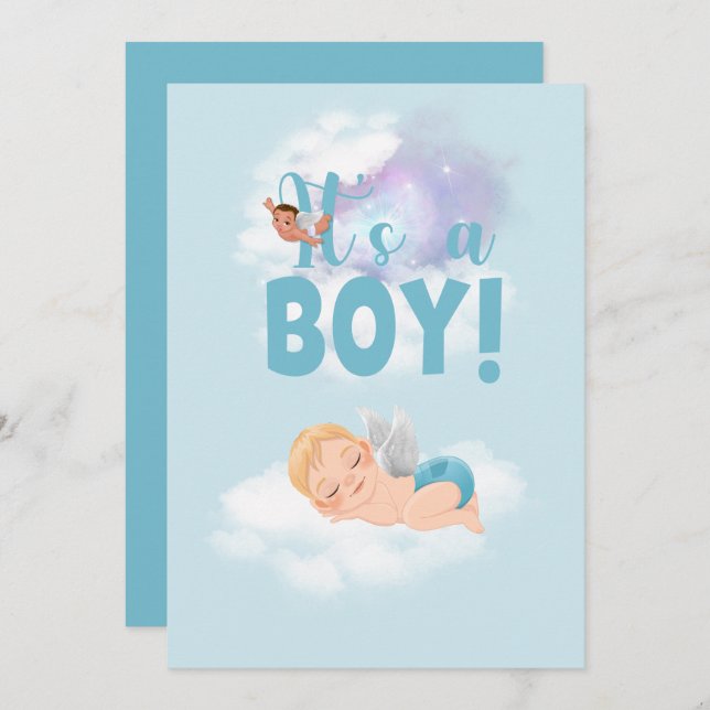 Es ist eine Baby-Announcement-Karte Ankündigung (Vorne/Hinten)