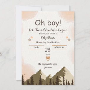 Es ist eine Baby-Baby-Dusche aus Boy Mountain Fore Einladung