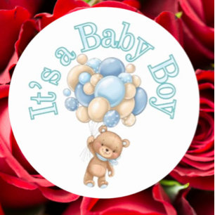 Es ist eine Baby-Baby-Dusche Runder Aufkleber