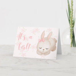 Es ist eine Baby Girl Bunny Congratulations Card Karte