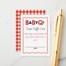 Es ist eine Baby Q Windel-Raffelkarte Begleitkarte