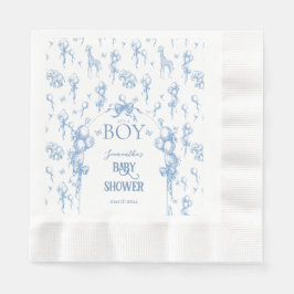 Es ist eine Baby Safari Animal Blue Balloon Baby D Serviette