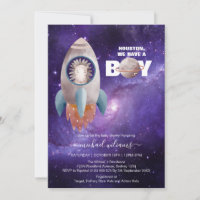 Es ist eine Baby Space Rakete Baby Dusche Einladun
