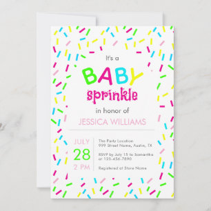 Es ist eine Baby-Sprinkle-Party Regenbogen-Sprinkl Einladung