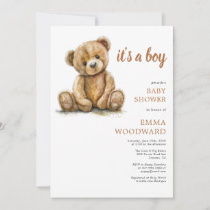 Es ist eine Baby-Teddy-Bärendusche Einladung