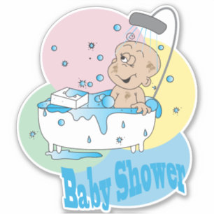 Es ist eine Babydusche - Baby Boy - Kiss-Cut Aufkleber