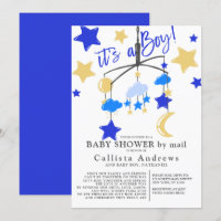 Es ist eine Babydusche von Boy Moon Stars per Mail