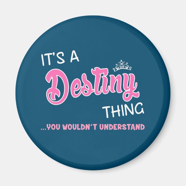 Es ist eine Bestimmung, die man nicht verstehen wü Magnet (Vorne)