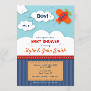 Es ist eine Boy Airplane Baby Shower Einladung