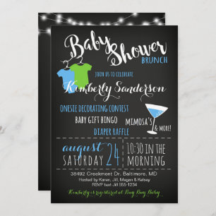 Es ist eine Boy Baby Shower Einladung Brunch Book