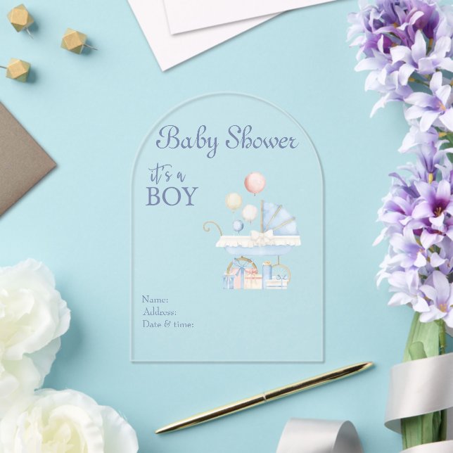 Es ist eine Boy Baby Shower Invitation Card 16 Acryleinladungen (Insitu (Hochzeit))