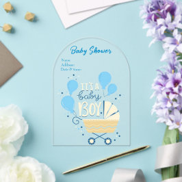 Es ist eine Boy Baby Shower Invitation Card 21 Acryleinladungen