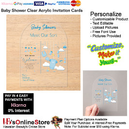 Es ist eine Boy Baby Shower Invitation Card 22 Acryleinladungen