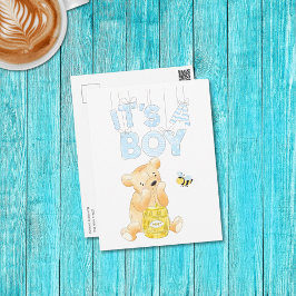 Es ist eine Boy Baby Shower Teddy Bear Postkarte