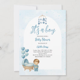 Es ist eine Boy Blue Kinderzimmer Baby Shower Einl Einladung