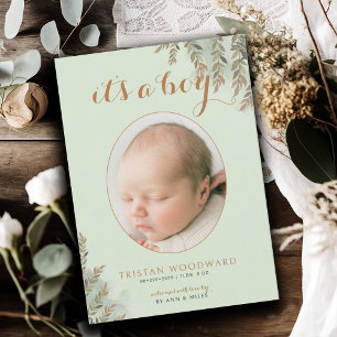 Es ist eine Boy Foto Sage Cocoa Junge Geburtserklä