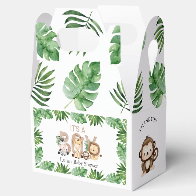 Es ist eine Boy Safari Baby Duwer Fevor Box Geschenkschachtel (Geöffnet)