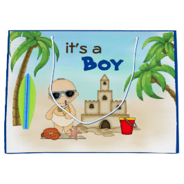 Es ist eine Boy Sandcastle Surfboard Beach Baby Du Große Geschenktüte