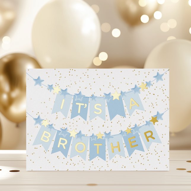 Es ist eine Brother Baby Glückwunschkarte Folien Feiertagskarte (Von Creator hochgeladen)