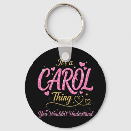 Es ist eine Carol-Sache Rosa Gold Frauen Geschenk Schlüsselanhänger