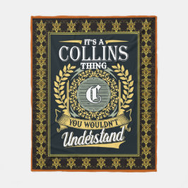 Es ist eine Collins Sache, die man nicht verstehen Fleecedecke