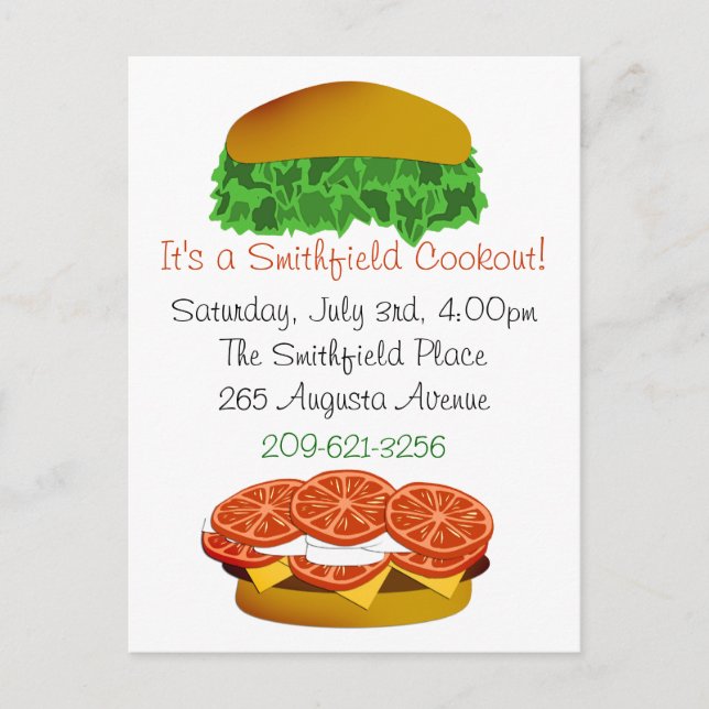 Es ist eine Cookout-Einladung Einladungspostkarte (Vorderseite)