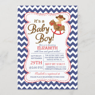 Es ist eine COWBOY Boys Baby Shower Einladung