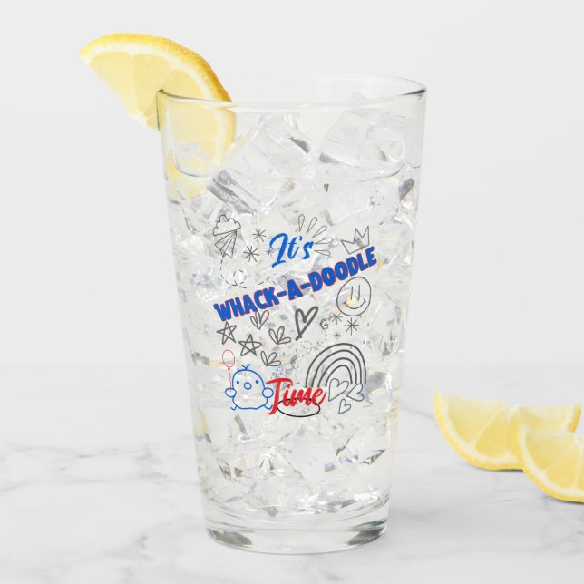 Es ist eine Doodle-Zeit.w Glas (Vorderseite Ice)