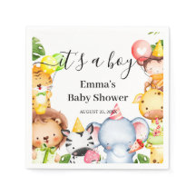 Es ist eine Dschungel-Safari-Tiere-Baby-Party für