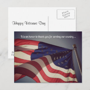 Es ist eine Ehre ... Veterans Day Postkarte