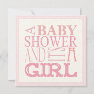 Es ist eine Einladung für ein Mädchen-Baby-Dusche